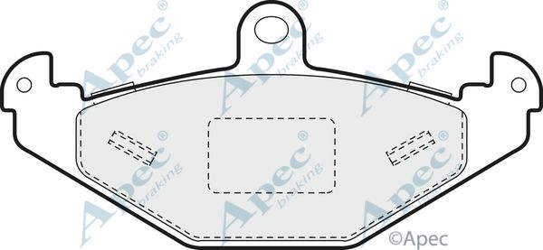 APEC BRAKING Piduriklotsi komplekt,ketaspidur PAD1357